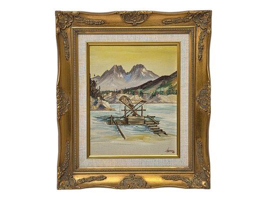 Ellen Henne Goodale | Oil Painting of a Fish Wheel (1950s - 1970s ...