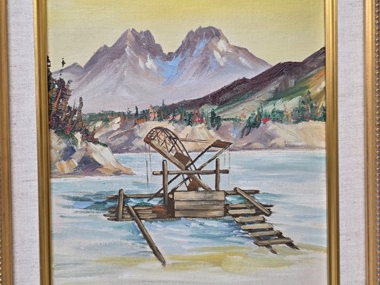 Ellen Henne Goodale | Oil Painting of a Fish Wheel (1950s - 1970s ...