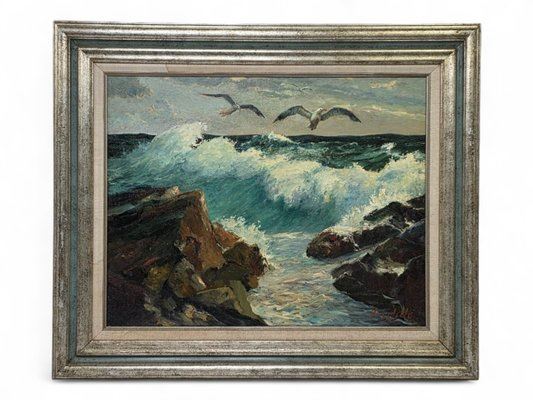 Harvey Goodale | Harvey Goodale Seascape Oil Painting (Circa 1976 ...