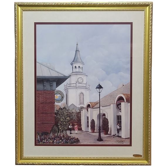 Vintage Glynda Turley Framed Print In Full Bloom 2 Size 23"x21" Vase Of Flowers