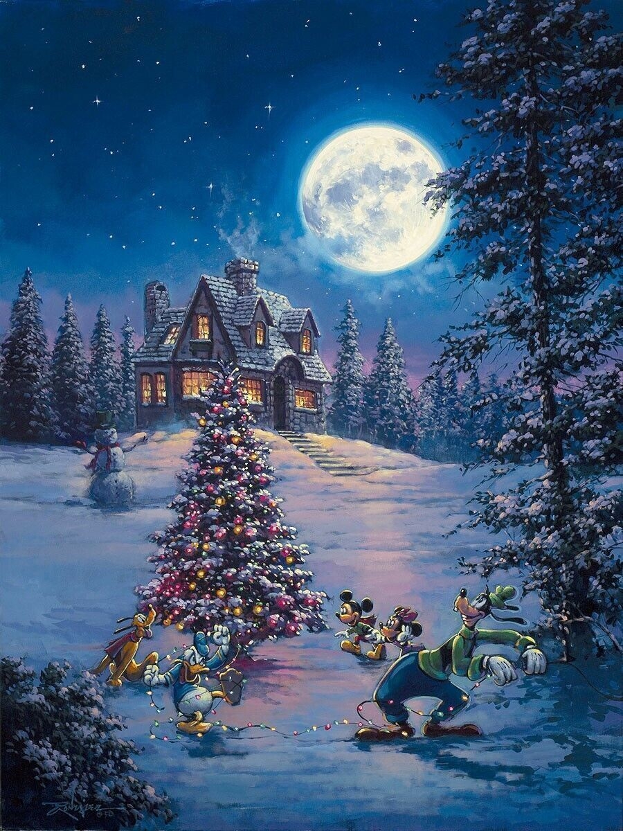 Rodel Gonzalez | Winter Lights Gallery Wrapped Disney Fine Art (2017 ...