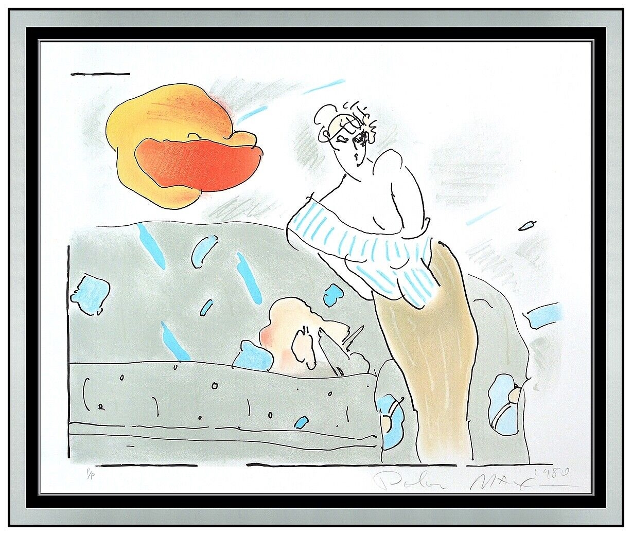 Peter Max | Semi-Nude With Flower Zoopla (1980) | MutualArt