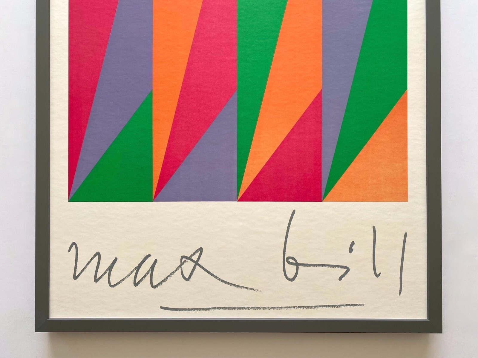 Max Bill | MAX BILL RARE 1974 SERIGRAPH SILKSCREEN PRINT FRAMED ...
