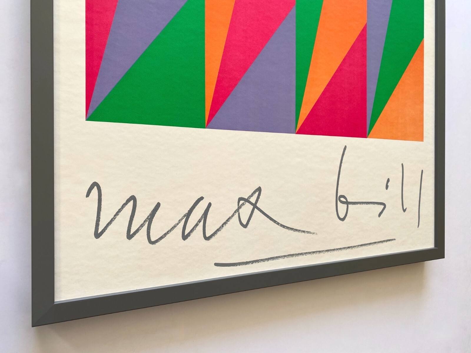 Max Bill | MAX BILL RARE 1974 SERIGRAPH SILKSCREEN PRINT FRAMED ...