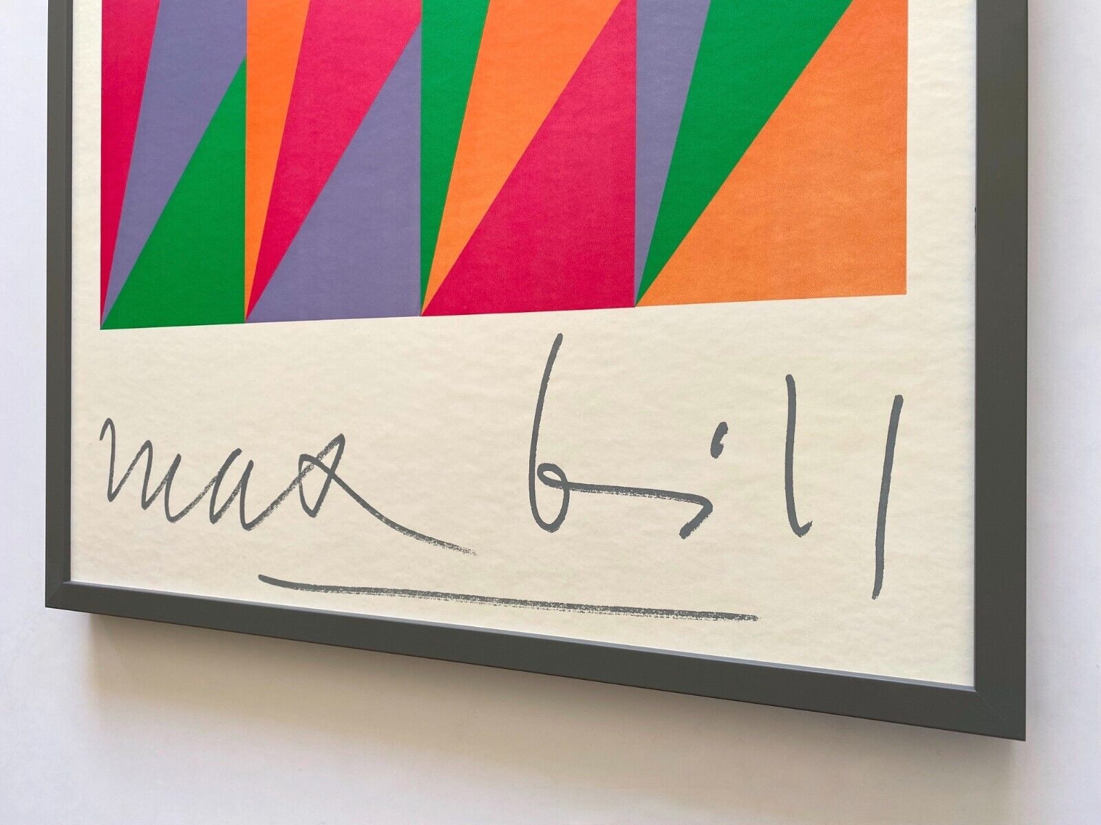 Max Bill | MAX BILL RARE 1974 SERIGRAPH SILKSCREEN PRINT FRAMED ...