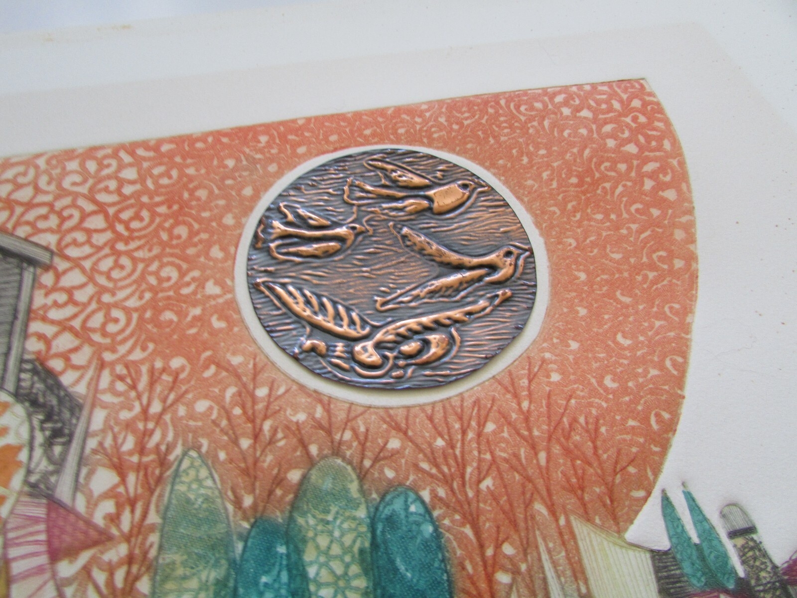 Amram Ebgi | 1980's Intaglio Fish Landscape Intaglio Print Aquarium ...