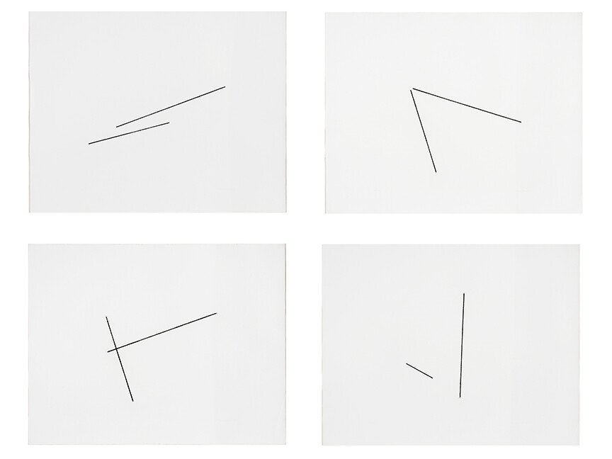 Fred Sandback | Four Variations of Two Diagonal Lines (1976) | MutualArt