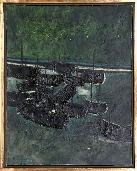 David Azuz | Boats in the Harbor (1960) | MutualArt