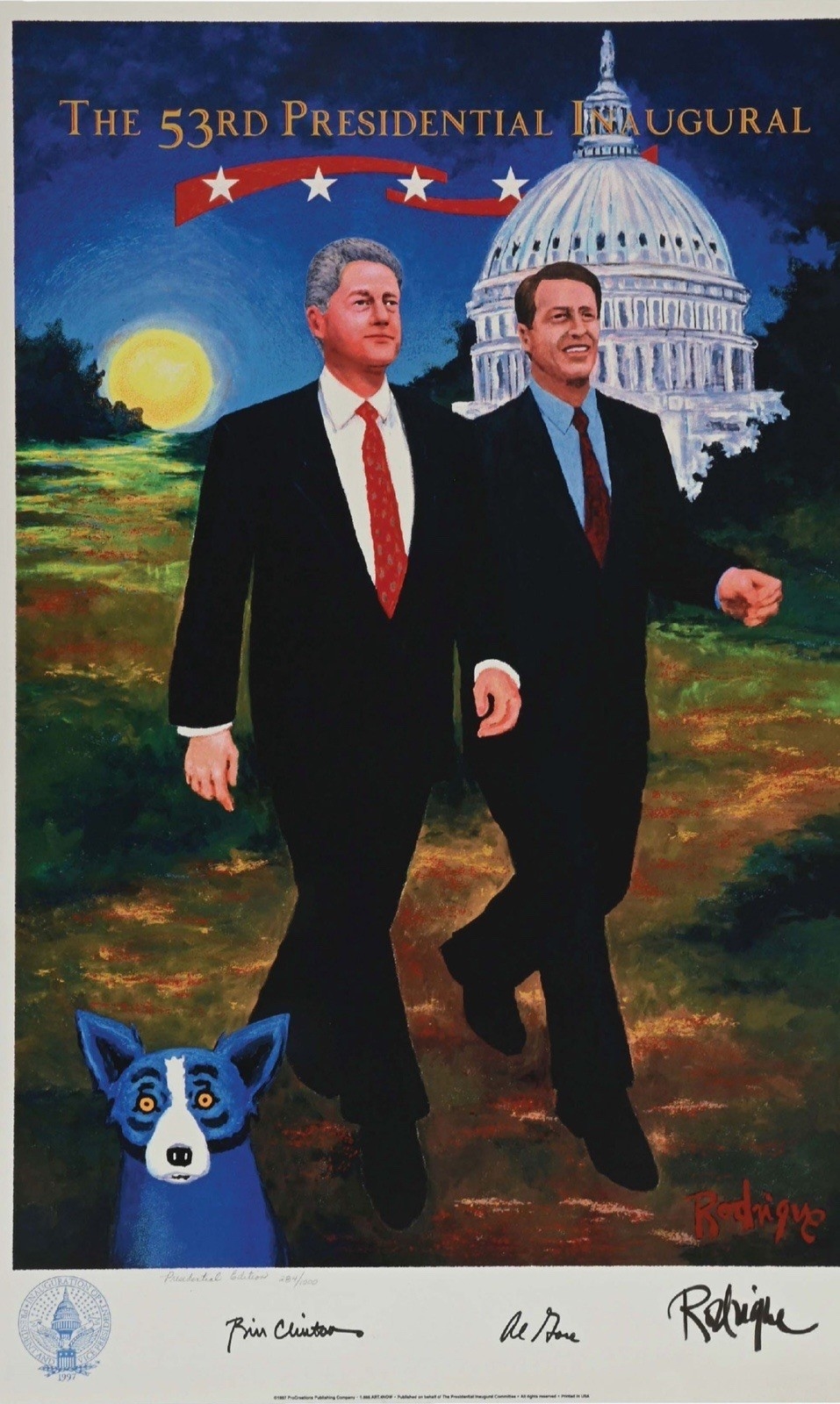 George Rodrigue | The 53rd Presidential Inaugural (1997) | MutualArt