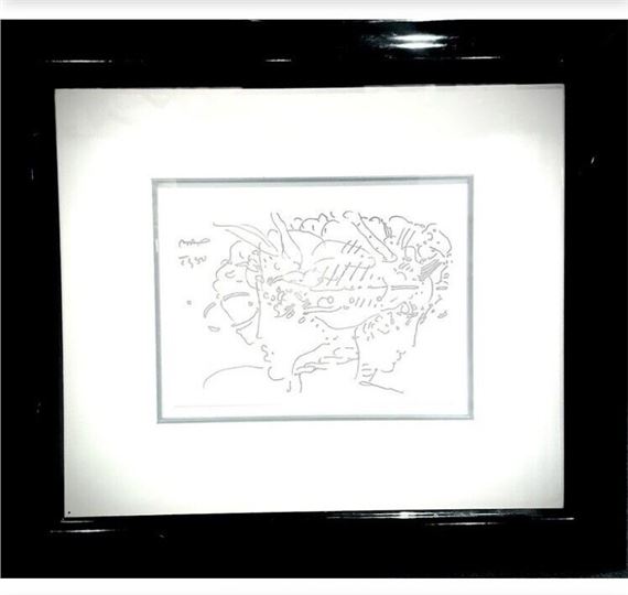 Peter Max | Peter Max original 1980 ink drawing on paper (1980) | MutualArt