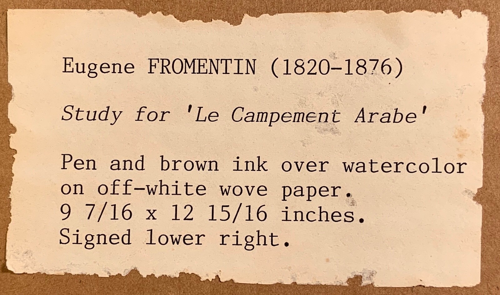 Eug ne Fromentin Le Campement Arabe 1850 1899 MutualArt