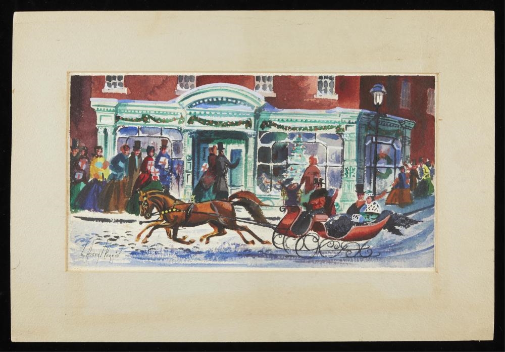 Charles Robert Perrin | Sleigh Ride Painting | MutualArt