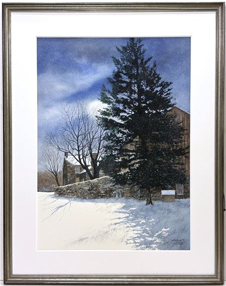 C. Phillip Wikoff | BRANDYWINE WINTER LANDSCAPE PAINTING (1980 - 1989 ...