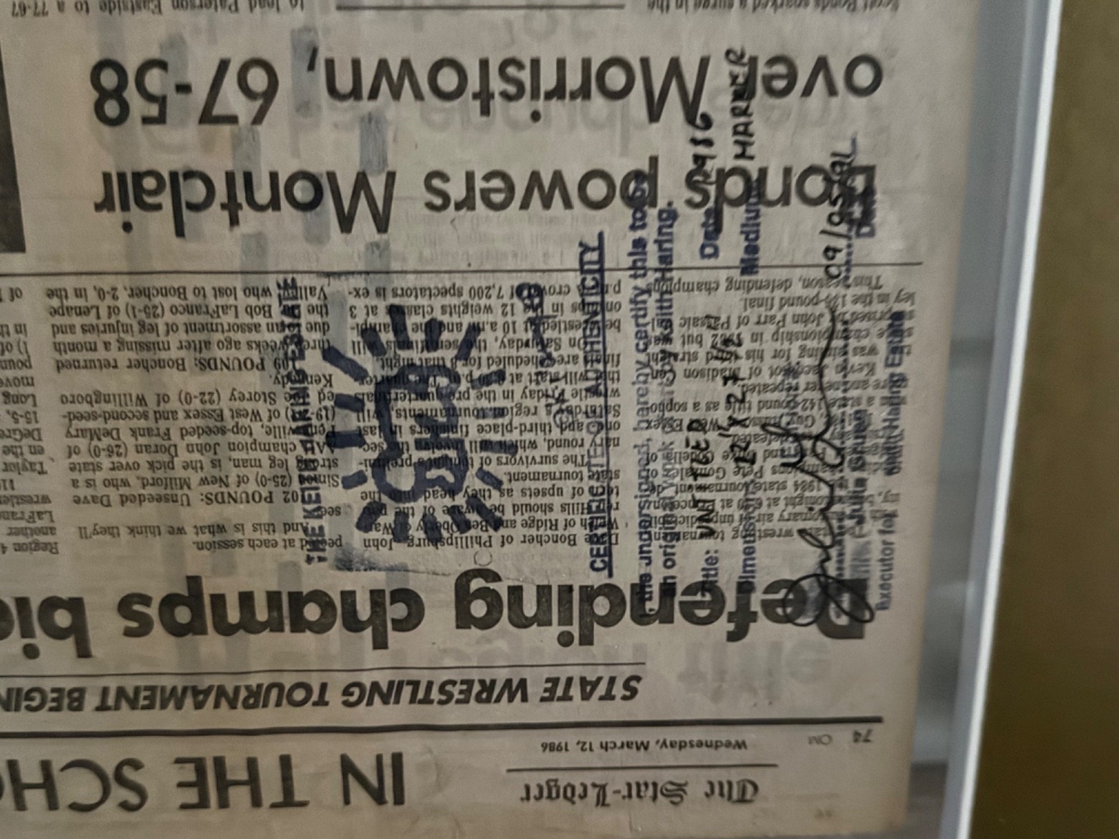 Keith Haring | Original Ink Drawing on Vintage Newspaper (1986) | MutualArt