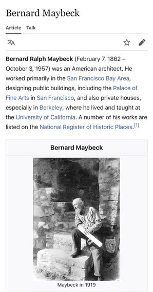 George Downs | Painting Of Architect Bernard Maybeck By George Downs ...