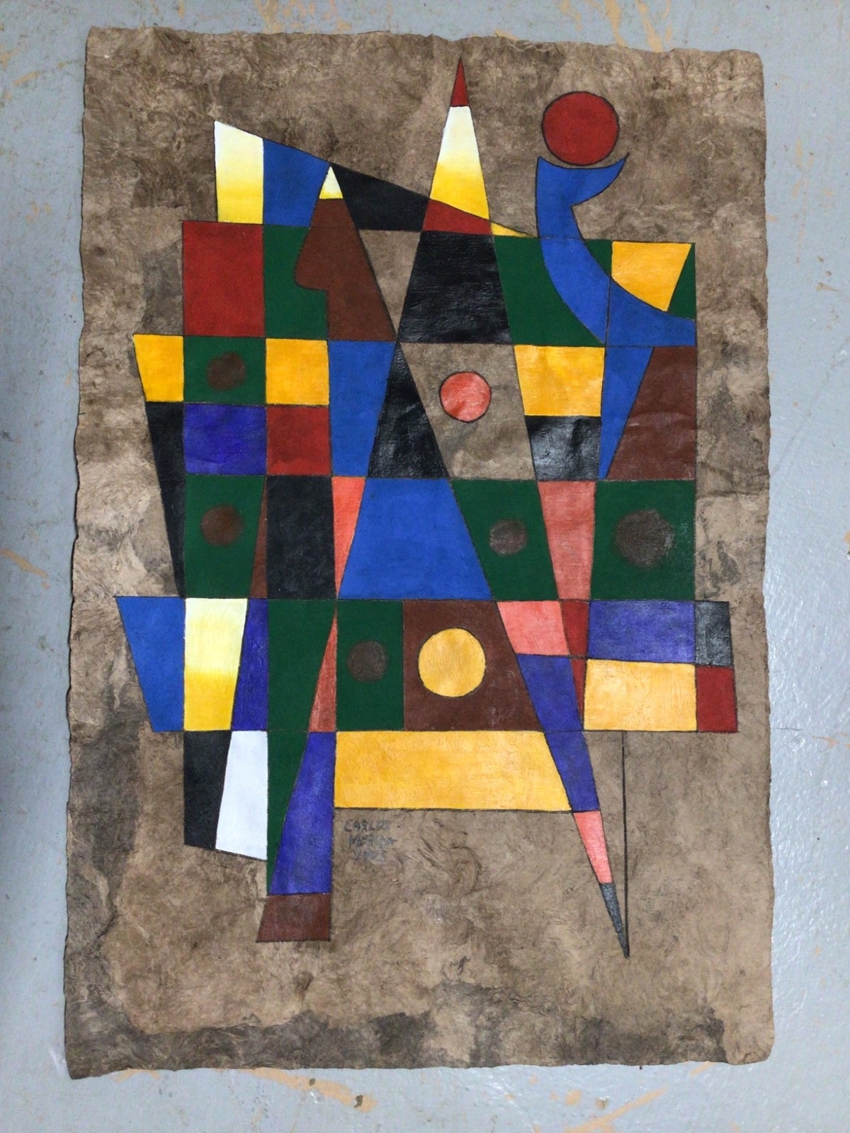 Carlos Mérida | Original mixed media drawing (1973) | MutualArt