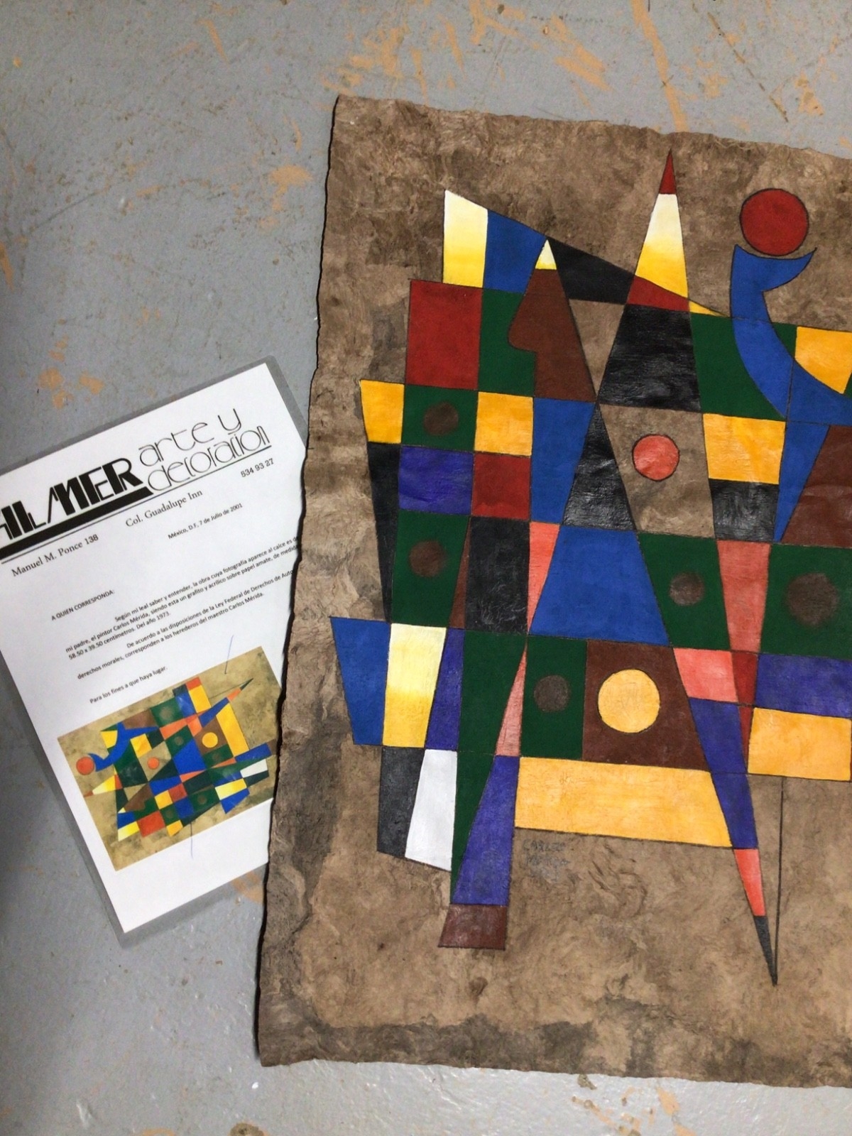 Carlos Mérida | Original mixed media drawing (1973) | MutualArt