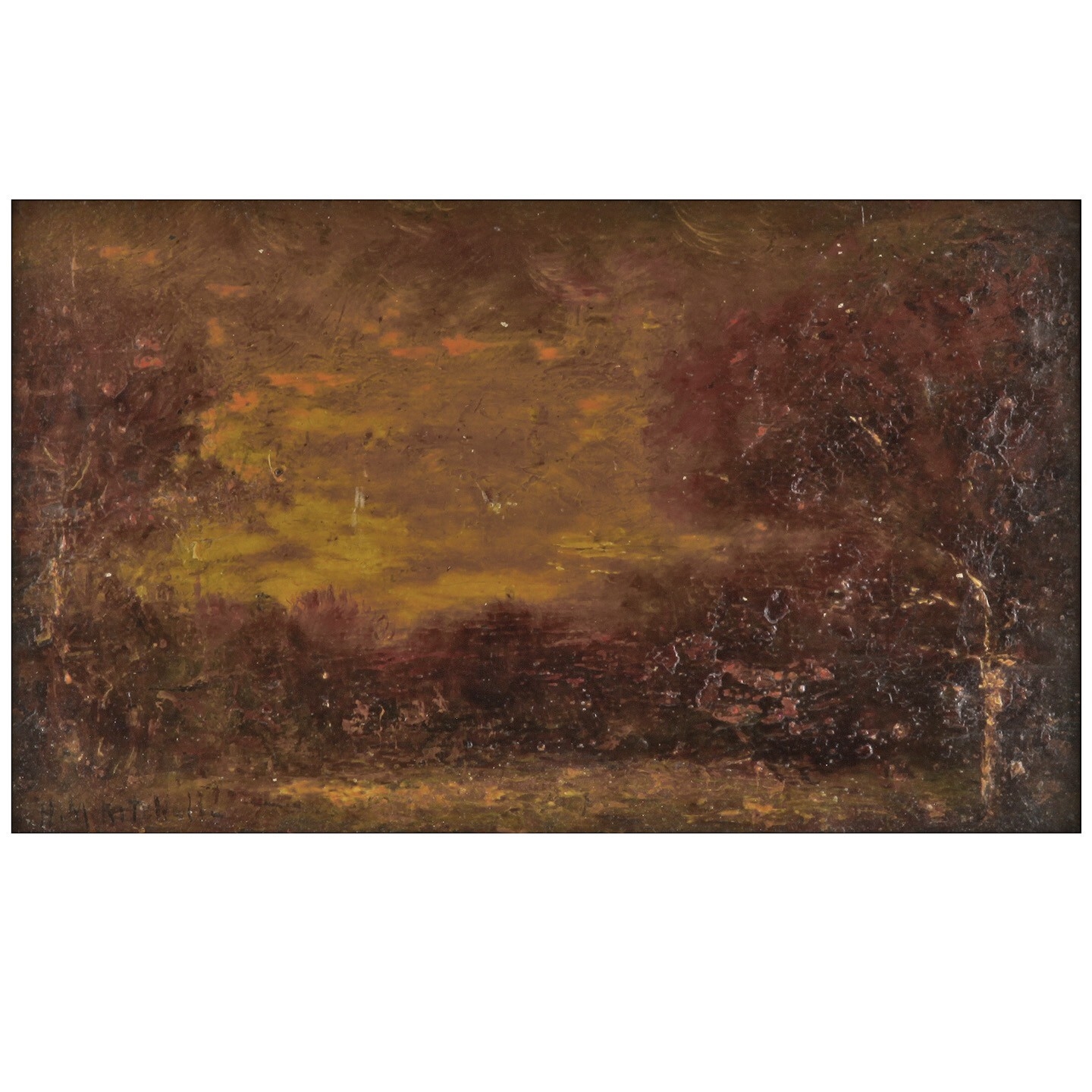 Hudson Mindell Kitchell | Dusk Autumn Landscape (1900 - 1924) | MutualArt