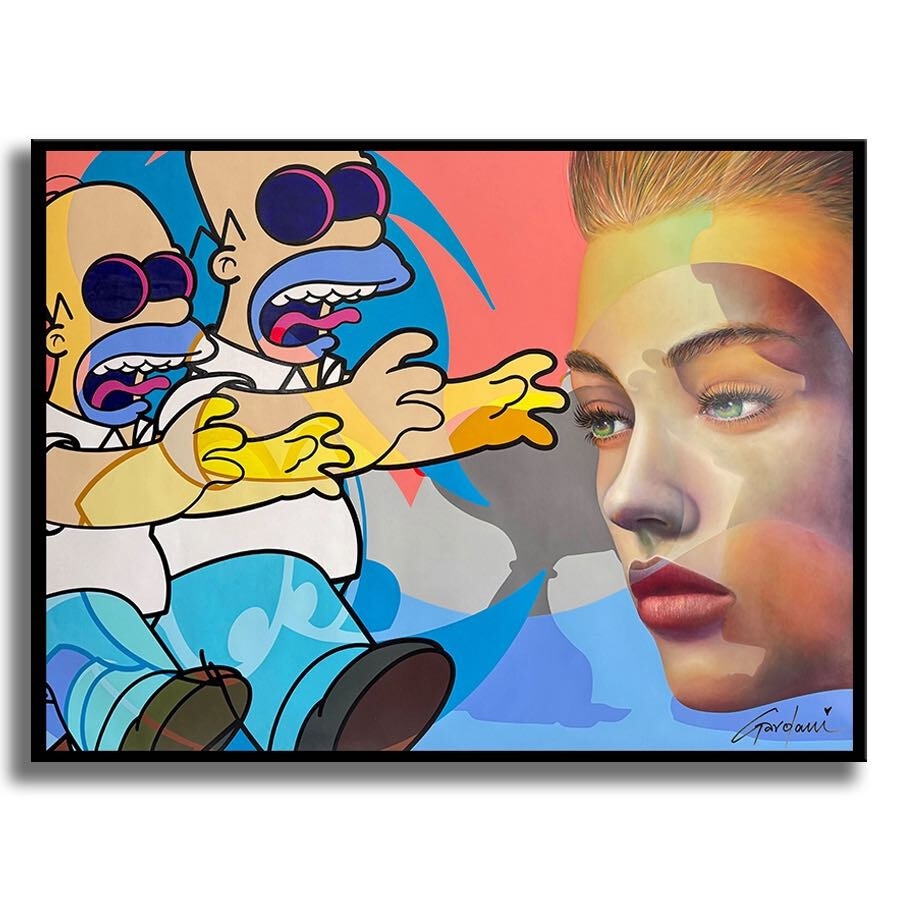 Gardani | The Simpsons and the Muse – Original Painting on Canvas ...