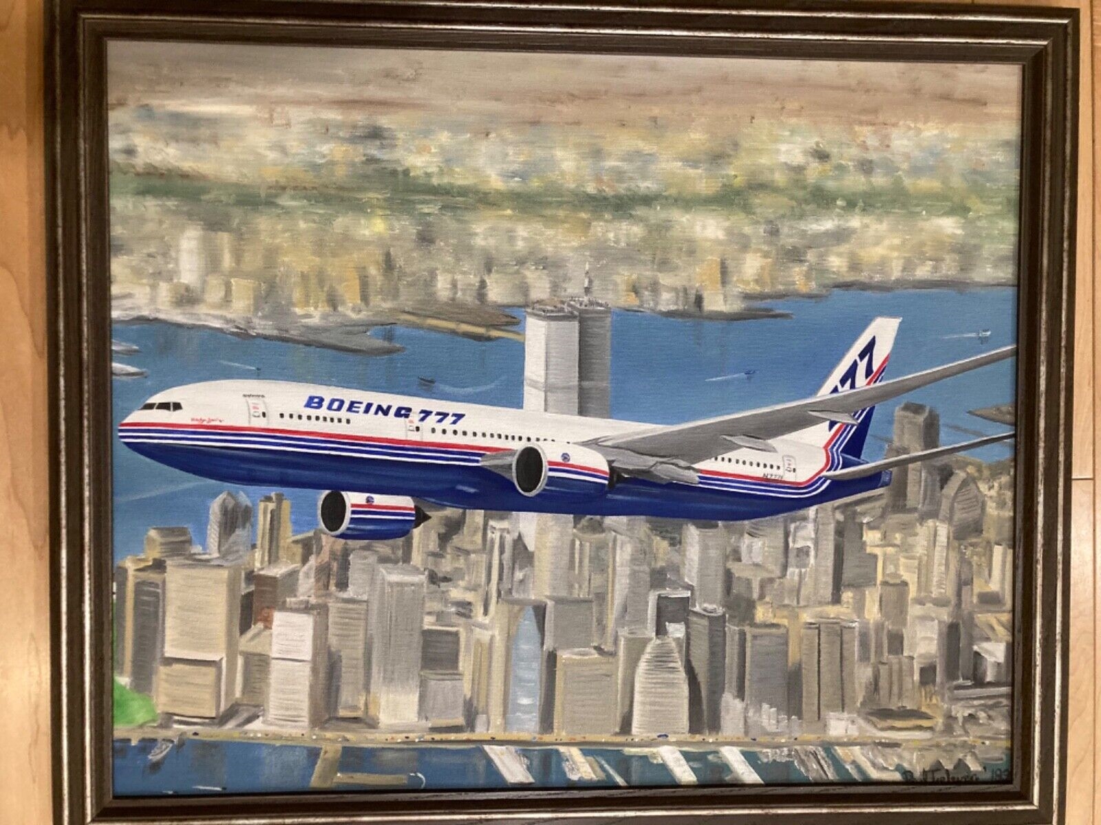 Paul Treleven | BOEING 777 Plane flying by New York City 90s (1999 ...