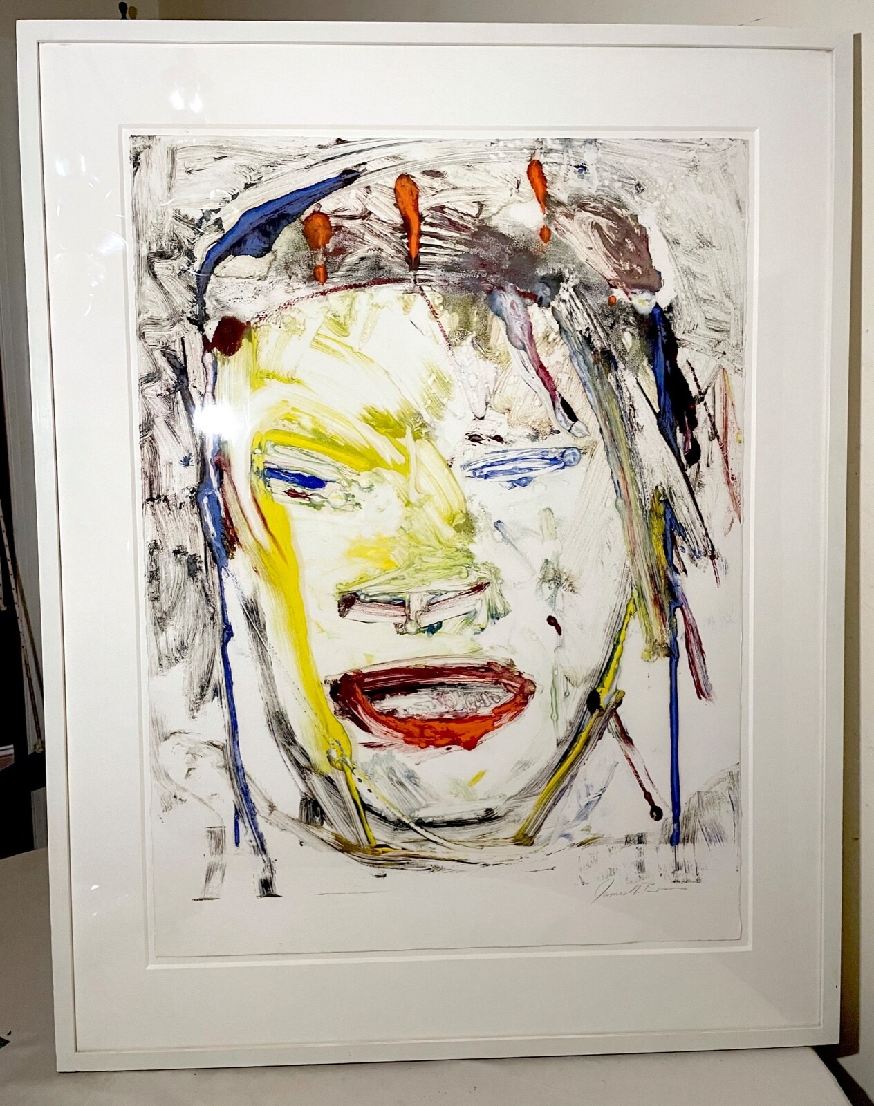 James H D Brown Large Original James Brown Mixed Media Acrylic Oil 