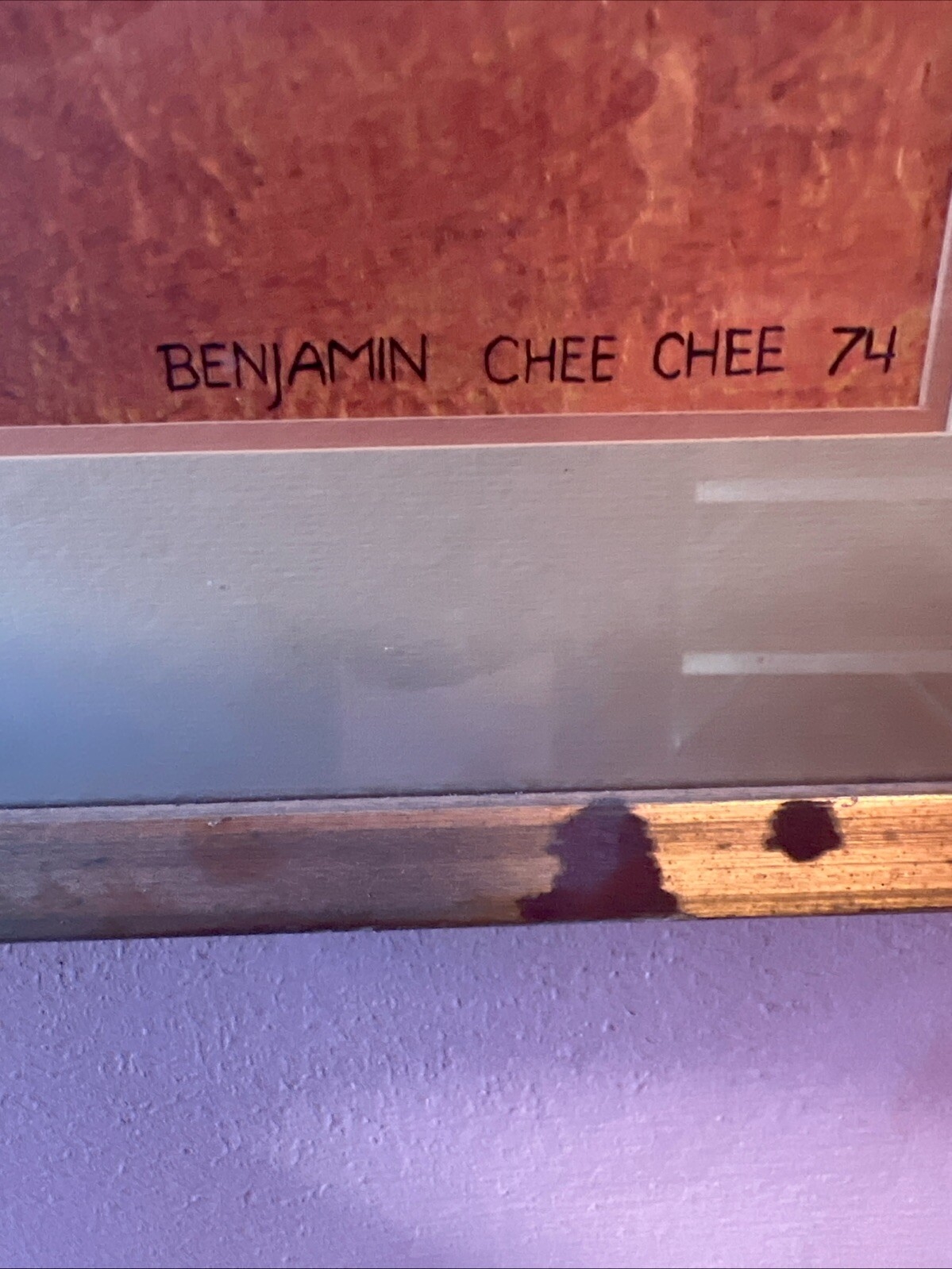 Benjamin Chee Chee | ORIGINAL 1974 NATIVE PAINTING SIGNED BENJAMIN CHEE ...