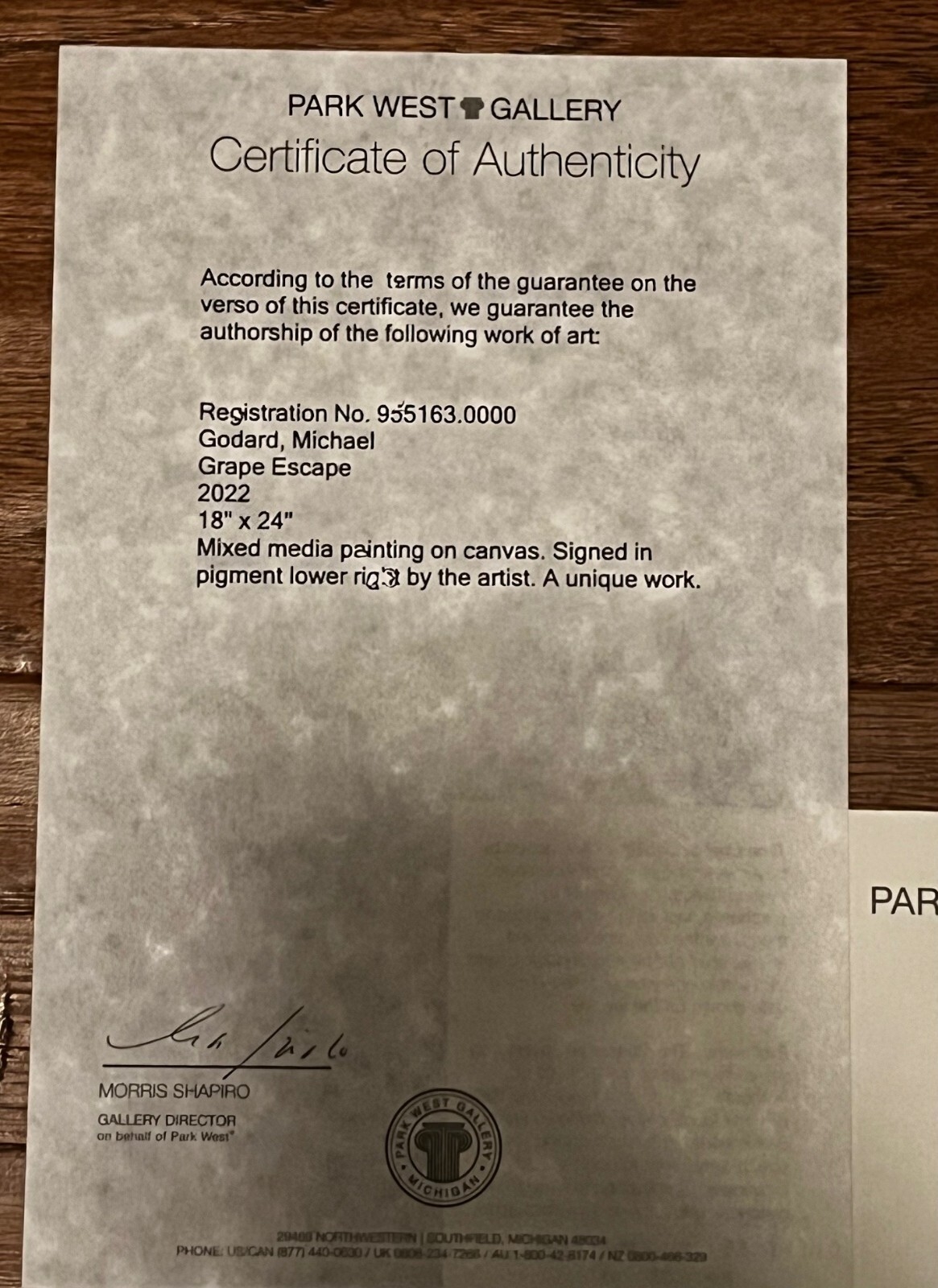 Michael Godard | Grape Escape (2022) | MutualArt