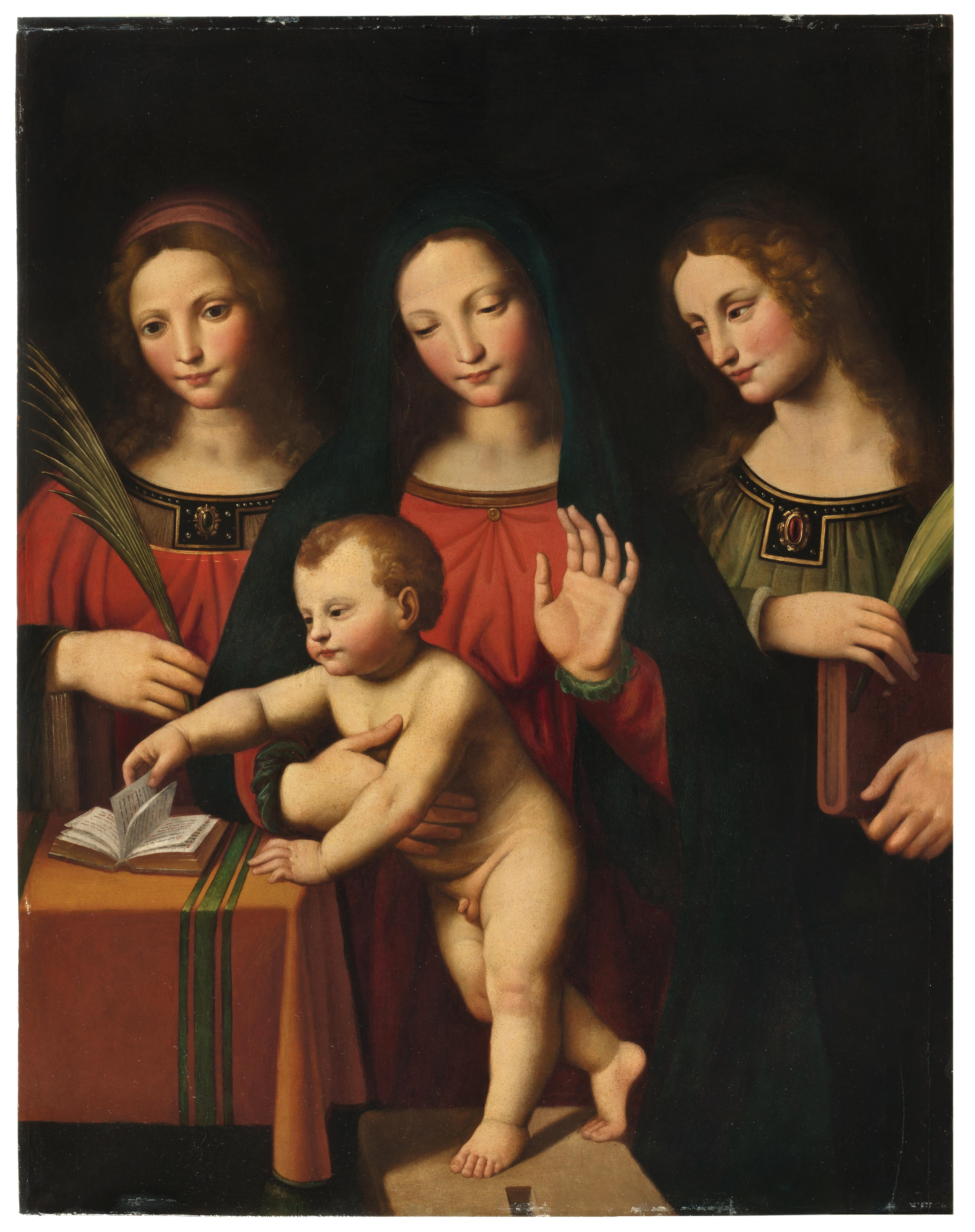 Bernardino Luini | Madonna and Child with Saint Catherine of Alexandria ...