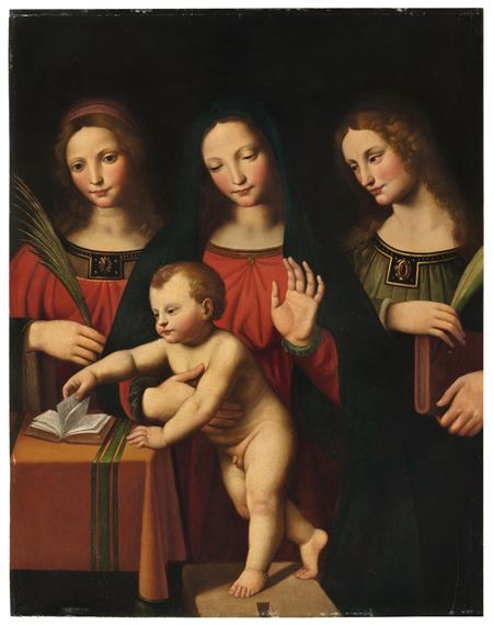 Bernardino Luini | Madonna and Child with Saint Catherine of Alexandria ...