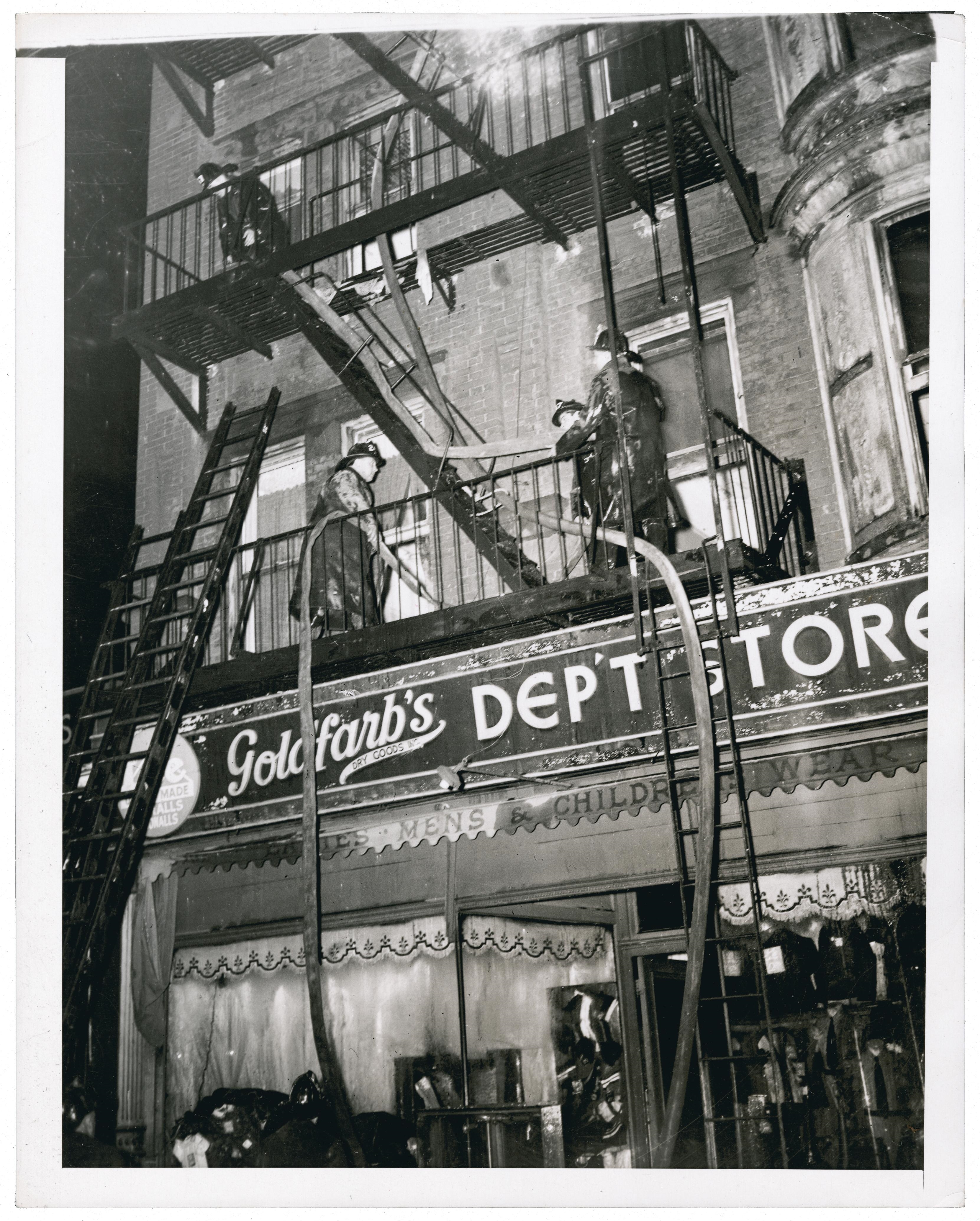 Weegee | One Dead, 14 Hurt in Brooklyn Tenement Fire (1939) | MutualArt