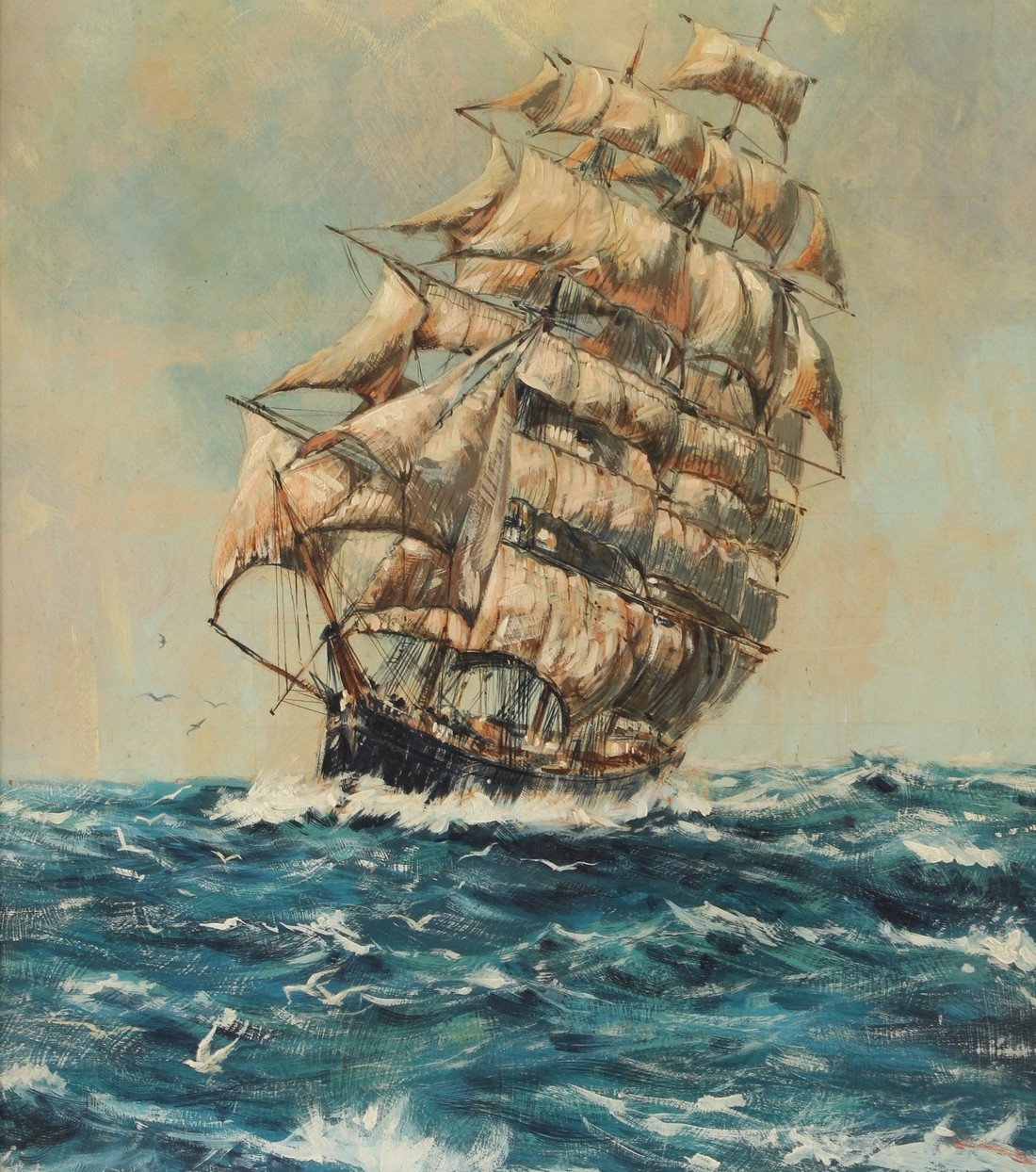 Lionel Rouse | Clipper at sea | MutualArt