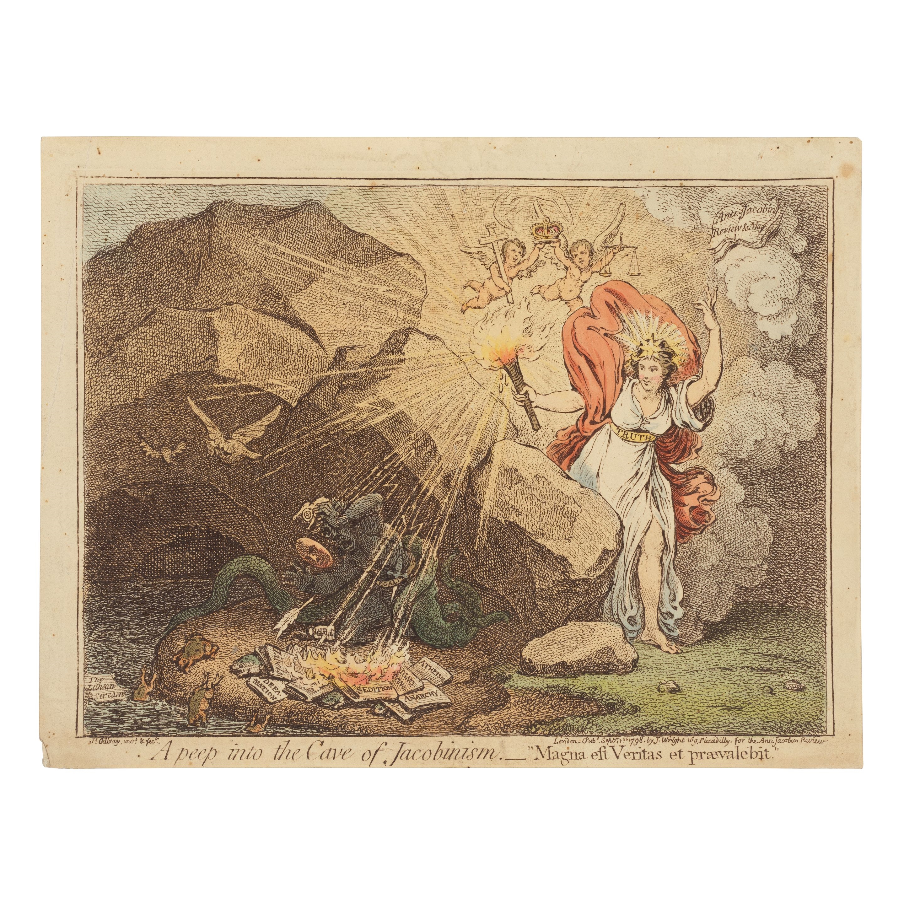 James Gillray | A peep into the cave of Jacobinism (1798) | MutualArt
