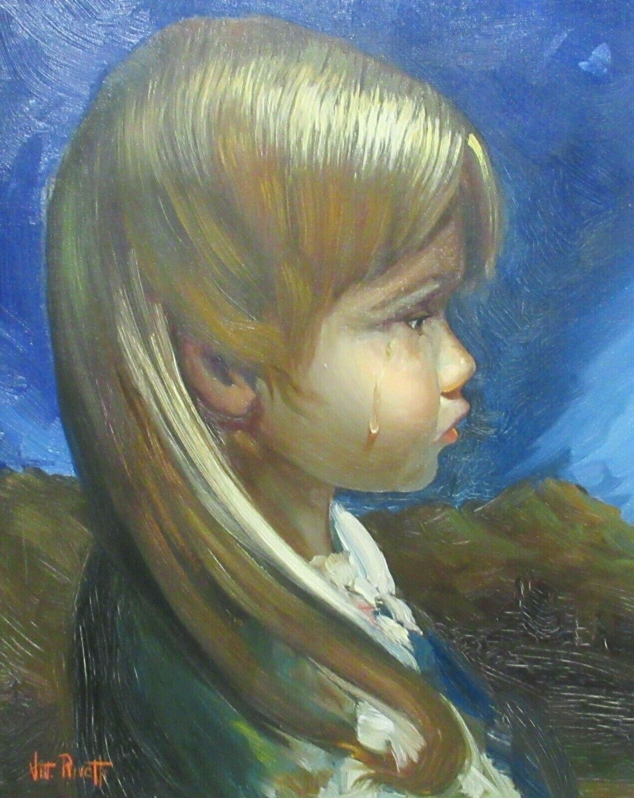 Vitto Rivetti | Young Girl with Tears (1970 - 1980) | MutualArt