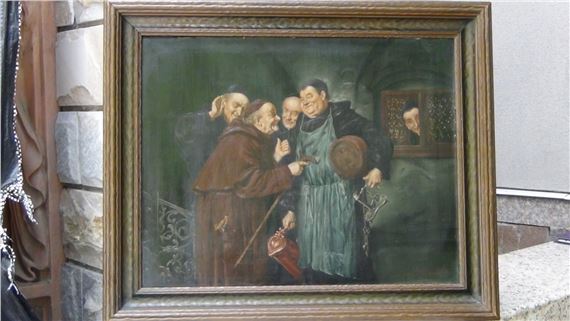 Eduard von Grützner | Gossip in the Monastery (1800 - 1899) | MutualArt