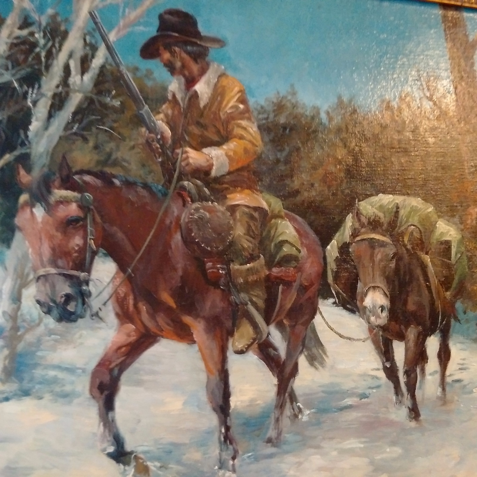 Joe Rader Roberts | Cowboy with Pack Mule (Circa 1960) | MutualArt