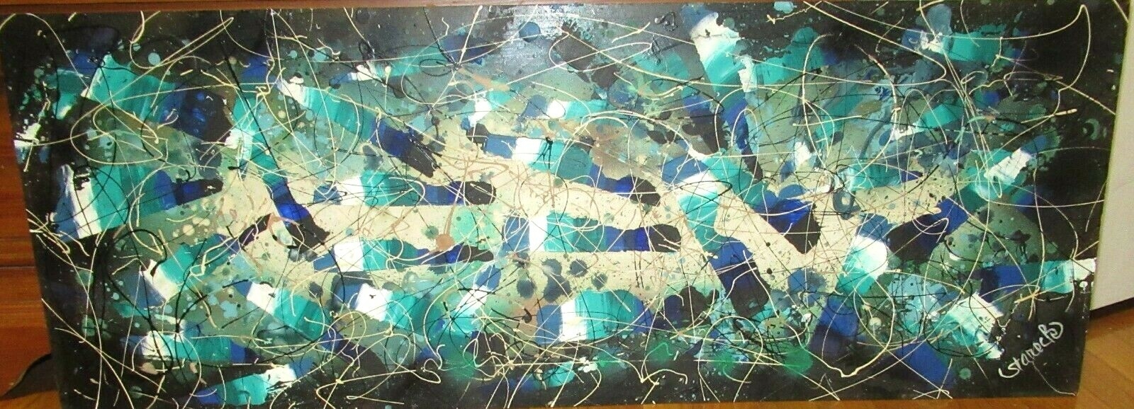 Edgar A. Stareck | HUGE MID-CENTURY ACRYLIC ON MASONITE PAINTING ...