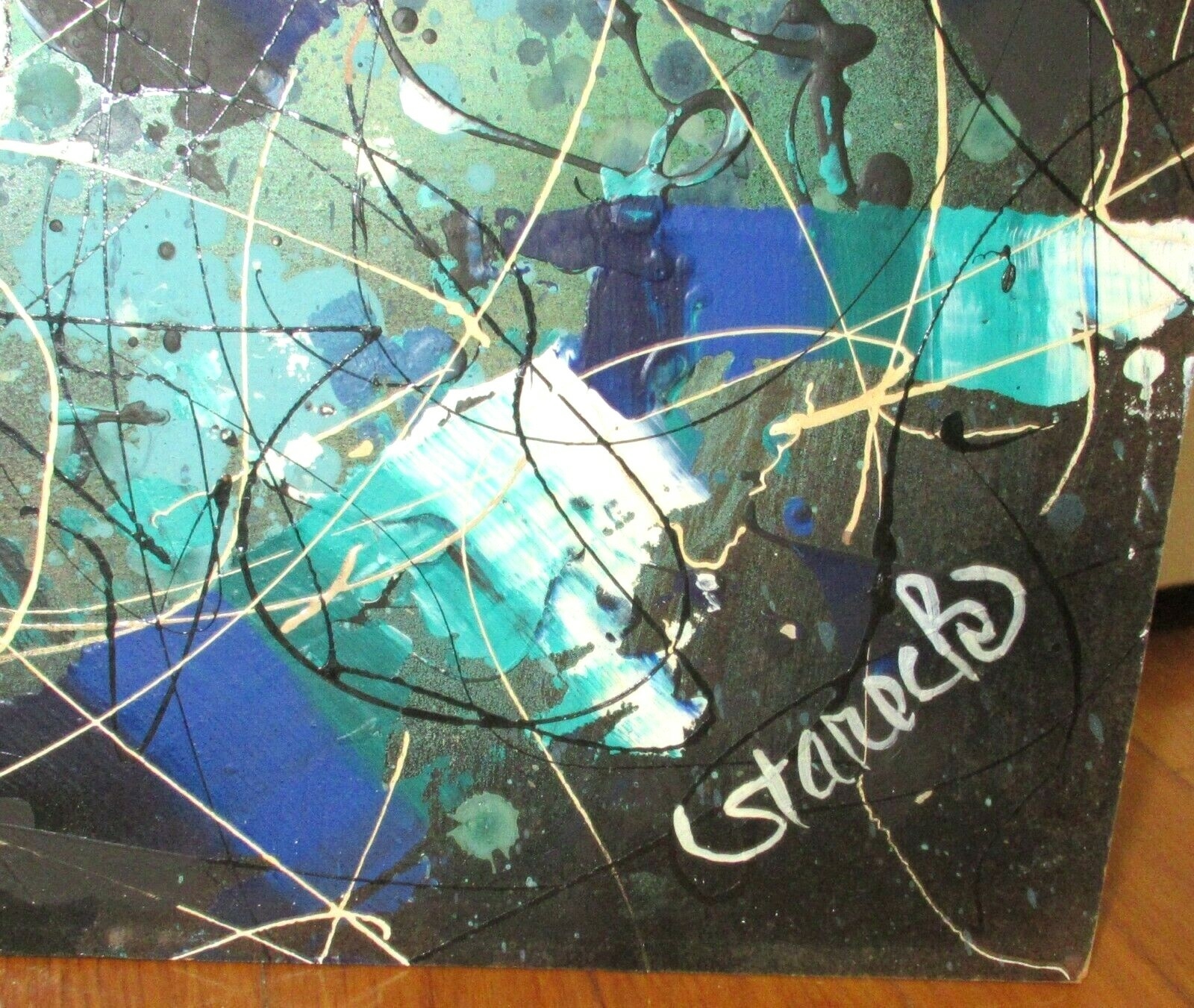 Edgar A. Stareck | HUGE MID-CENTURY ACRYLIC ON MASONITE PAINTING ...