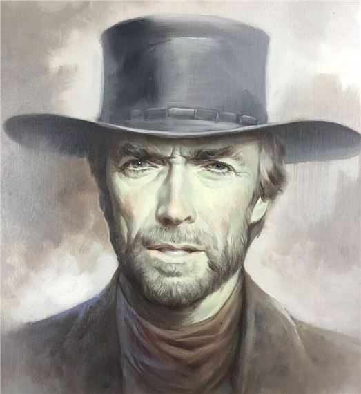 L. Patten | Collector Piece Oil Painting Clint Eastwood (2018 - 2019 ...