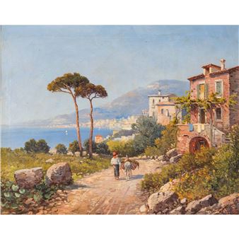 Italienische Küstenlandschaft - Pietro Toretti