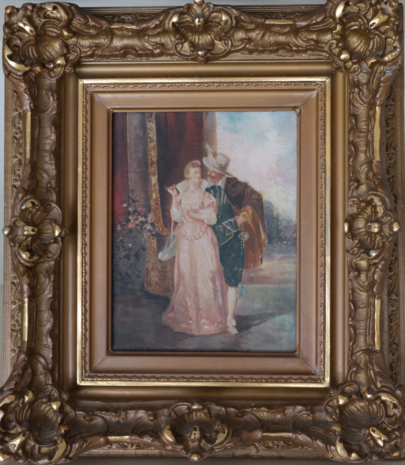 Jules Gustave Besson | Continental School Oil Painting of Court Couple ...