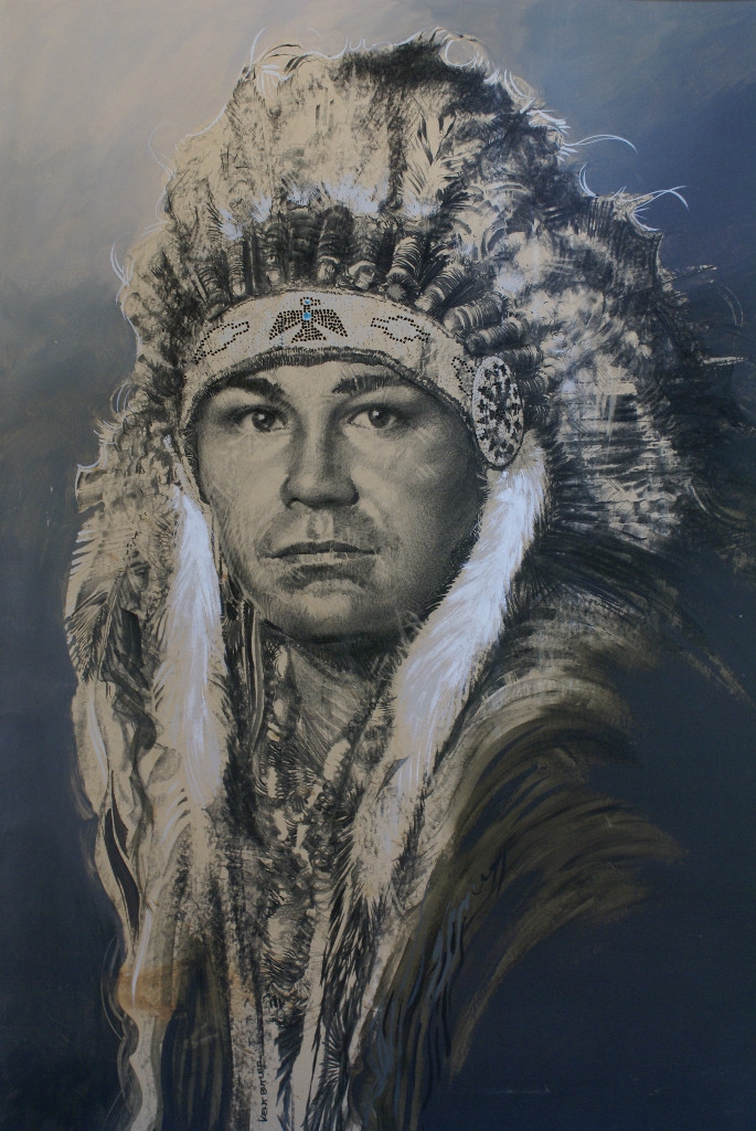 Kent Butler | BIG Native American Indian Chief Western Art Acrylic ...