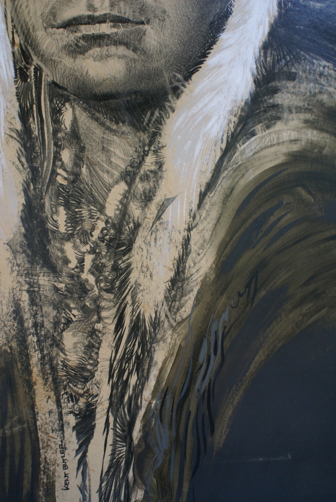 Kent Butler | BIG Native American Indian Chief Western Art Acrylic ...