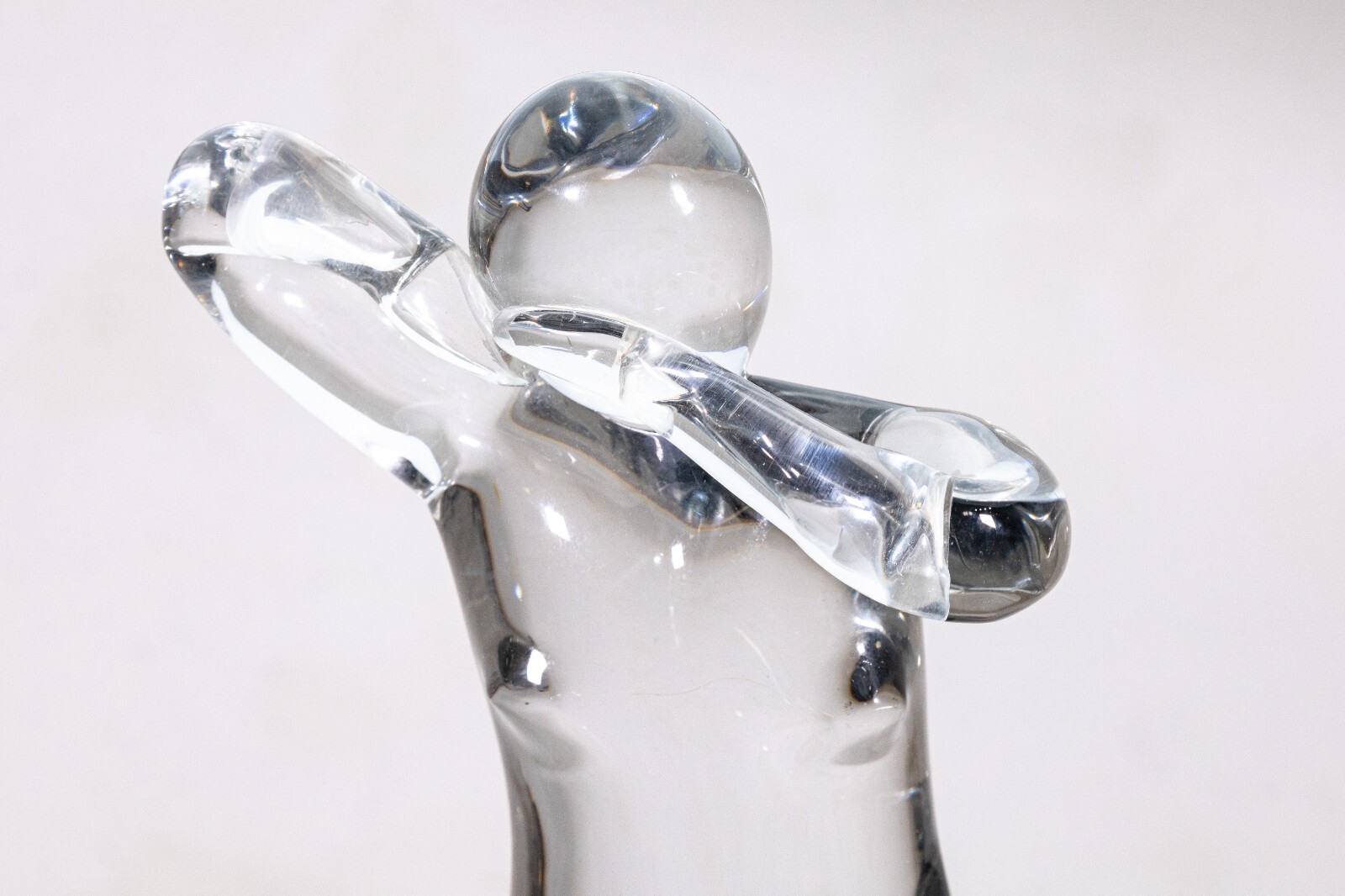 Elio Raffaeli | Murano Glass Clear Sculpture of a Figurative Woman ...
