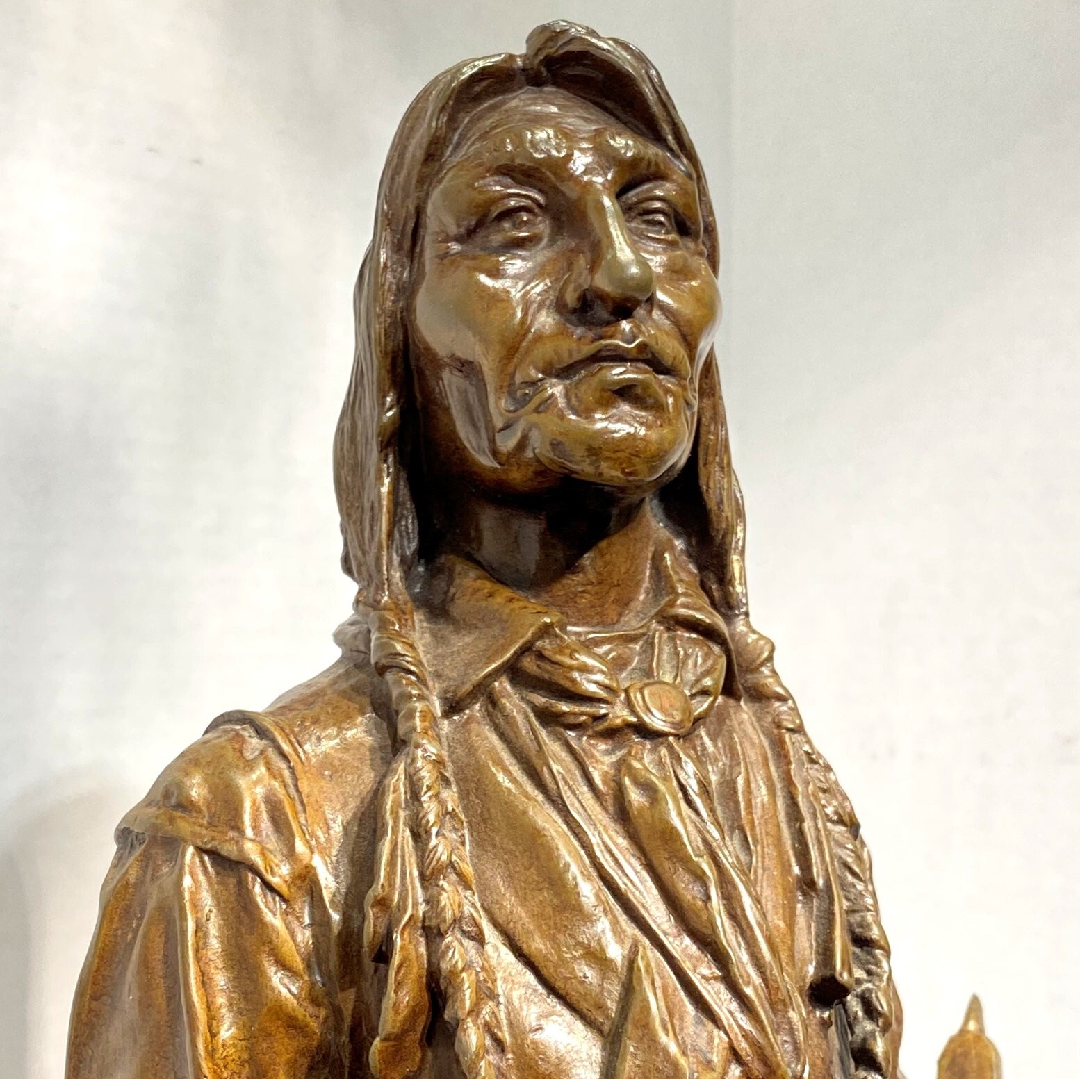 Carl Kauba | Chief Wolf Robe Cheyenne Indian Bronze Sculpture (1900 ...