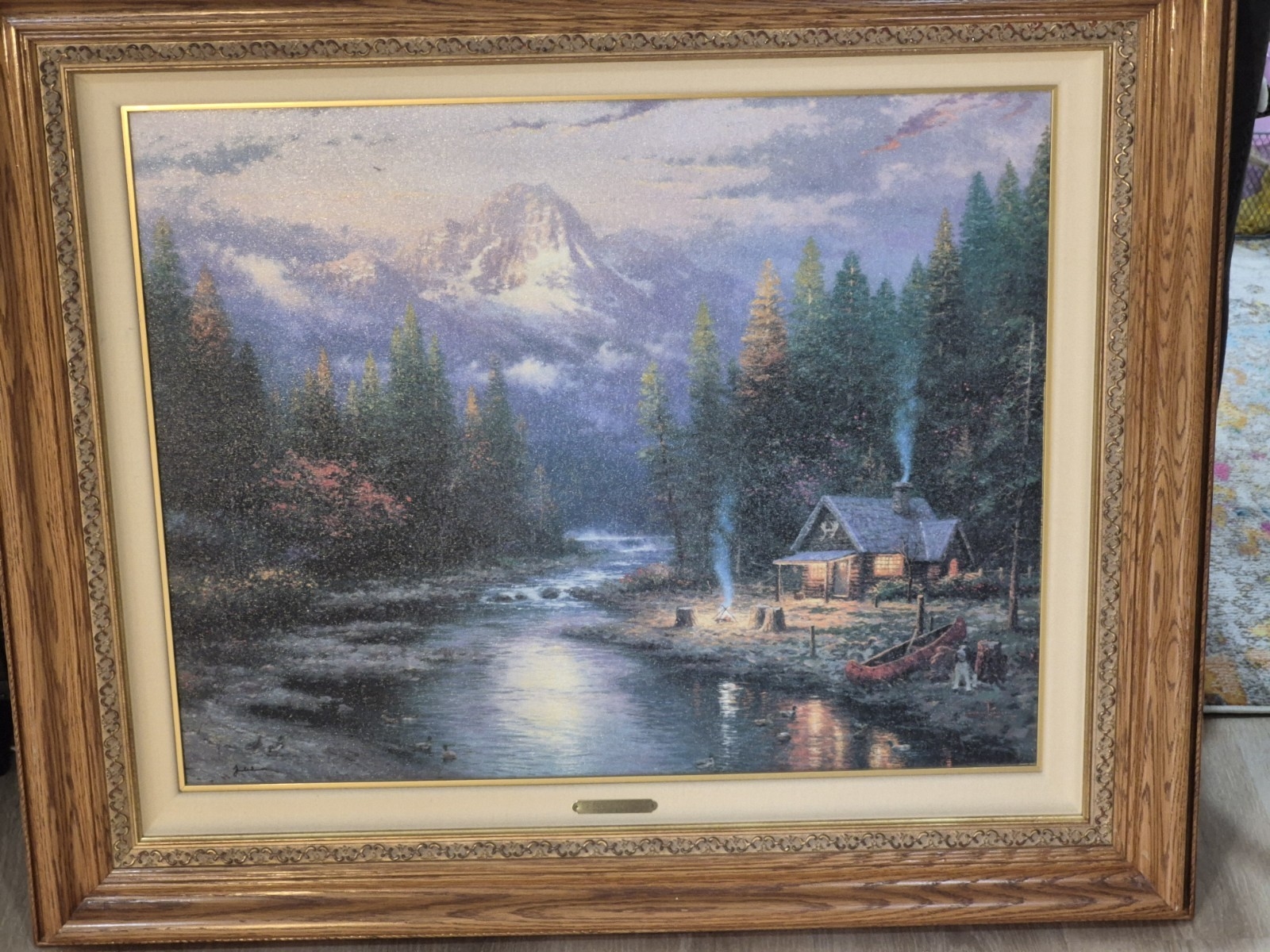 Thomas Kinkade | The End Of A Perfect Day II A Quiet Evening By River ...