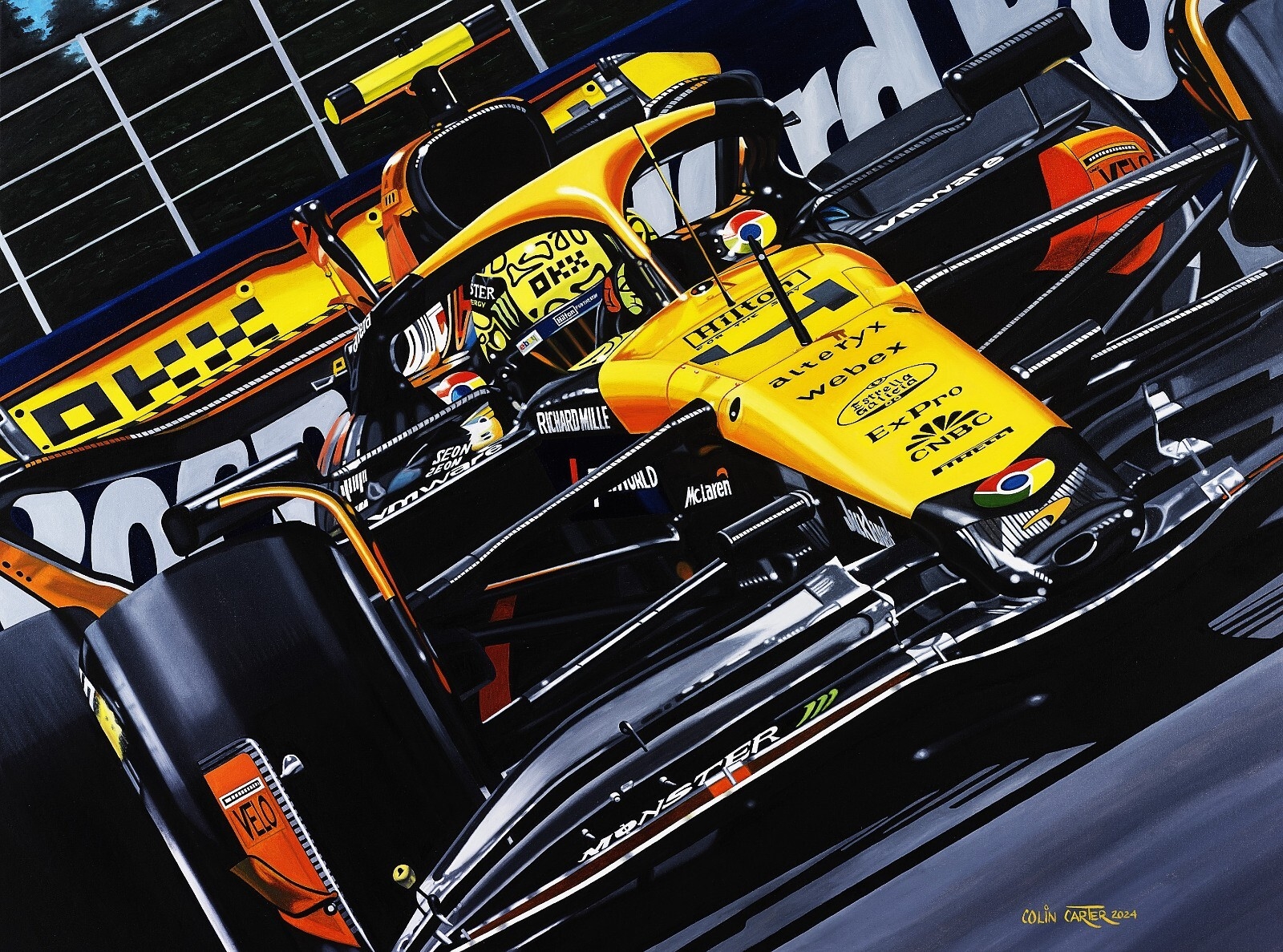 Colin Carter | Lando Norris 122x91.5 cms original oil painting (2024 ...