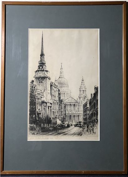 George Farrell | Four framed signed original etchings of London | MutualArt