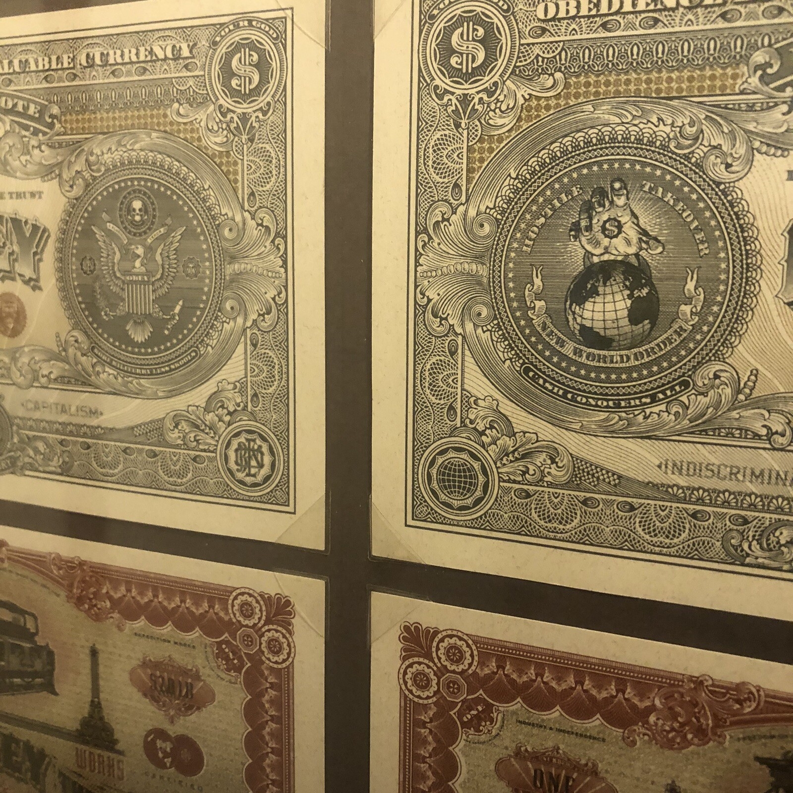 Shepard Fairey | 12 Framed Shepard Fairey Obey Giant - Currency Notes ...