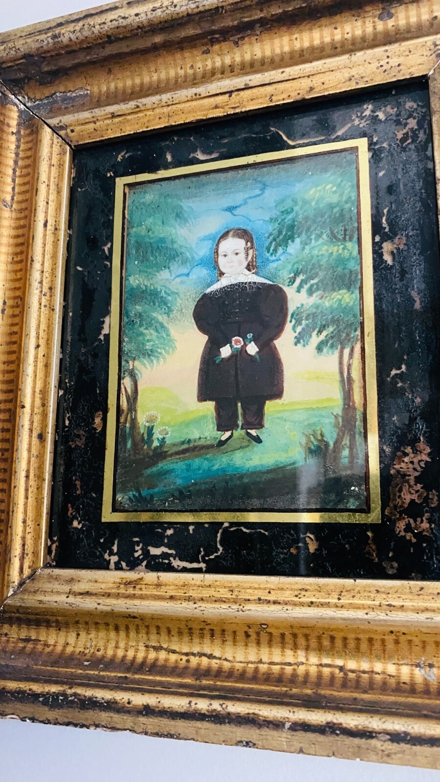 James Sanford Ellsworth | Antique Folk Art Miniature Portrait Painting ...
