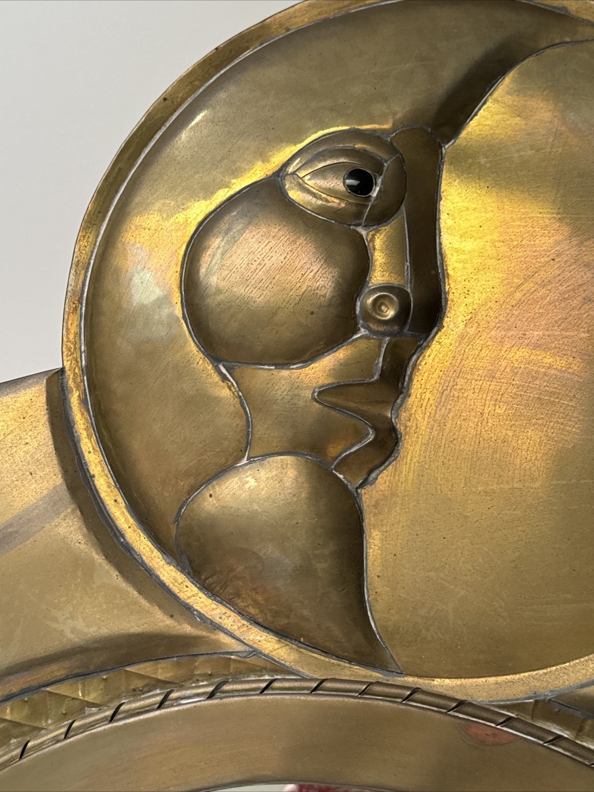 Sergio Bustamante | MIRROR SCULPTURE LARGE MOON CUBIST FACE 34 INCHES ...
